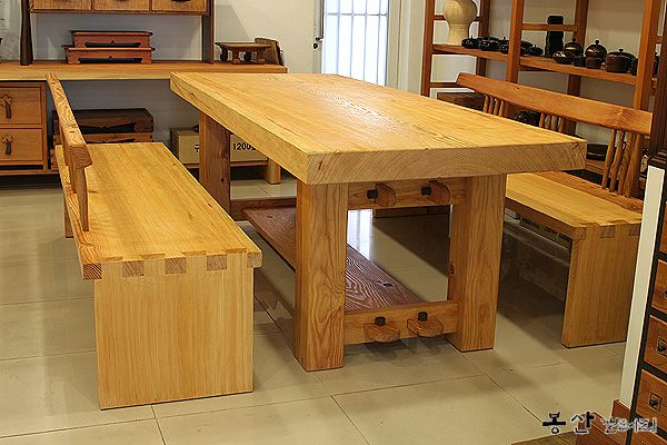 [주문제작] 홍송식탁SET