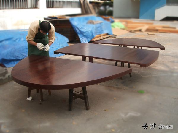 [주문제작] 대형 원형 차탁